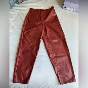 Worthington Red Leather Pants Size 2